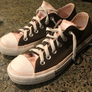 Converse shoes (light pink & brown) BARELY WORN